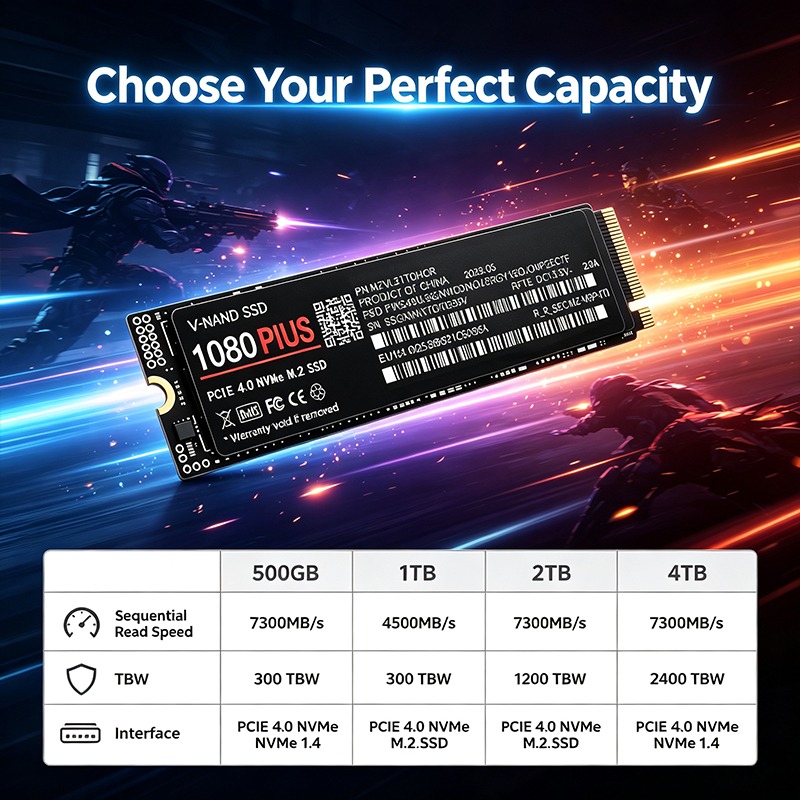 1080 Plus M.2 NVMe PCIe 4.0 So - M.2 Nvme 4Tb Pcie 4.0 Ssd recension och pris