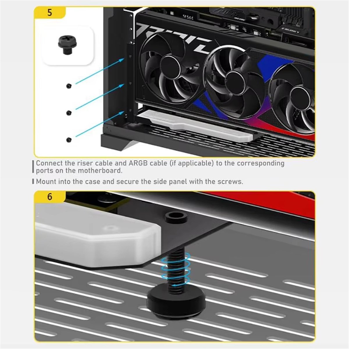 HOTVertical GPU Mounting Brack - Pcie 4.0 X16 Riser Cable 90 Degree recension och pris