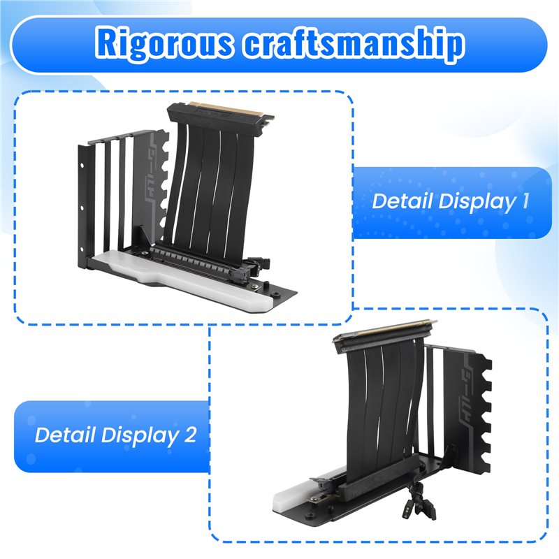 Vertical GPU Mounting Bracket  - Pcie 4.0 X16 Riser Cable 90 Degree recension och pris
