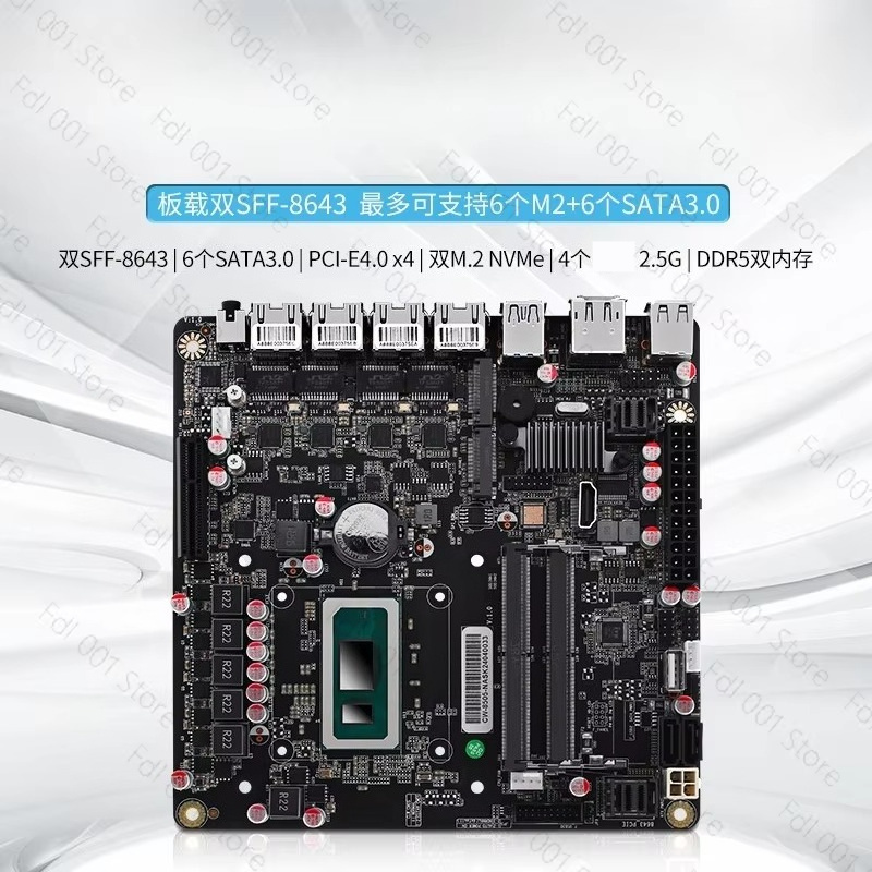 NAS Motherboard N5105 8505 N10 - Nas Motherboard N100 6 Sata recension och pris