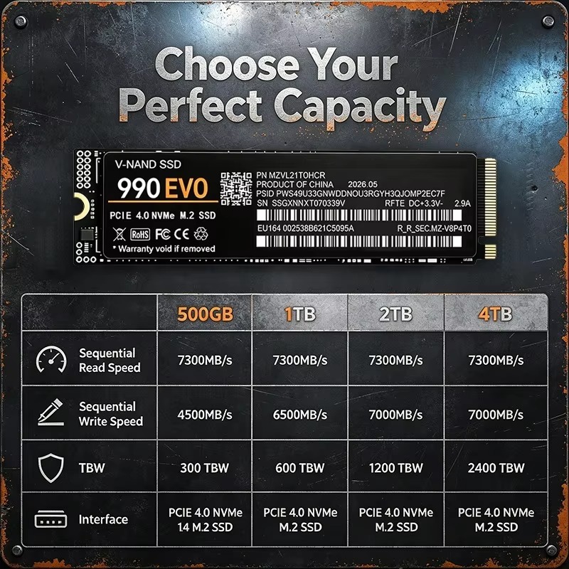 990 EVO M.2 2280 NVMe PCIe 4.0 - M.2 Nvme 4Tb Pcie 4.0 Ssd recension och pris